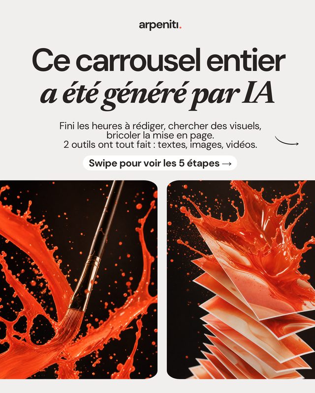 Slide : ce carrousel entier a été généré par IA
